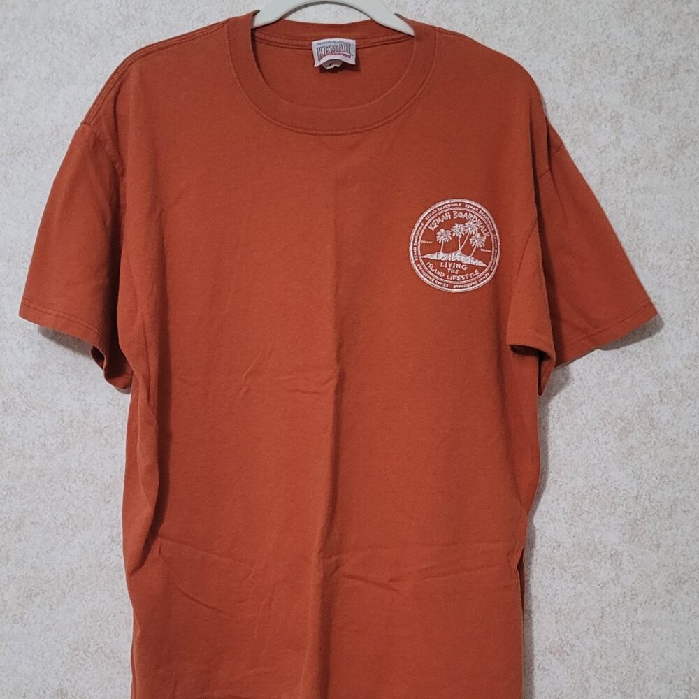 Orange Short Sleeve T Shirt Kemah Texas Boardwalk Size XL Living the Island Life